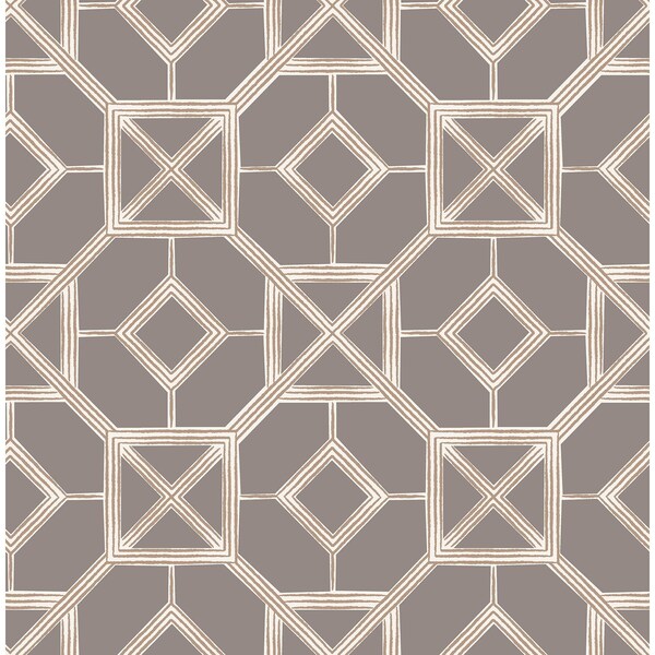 Manhattan Comfort McAllen Livia Mauve Trellis 33 ft L X 205 in W Wallpaper BR4014-26413 - main